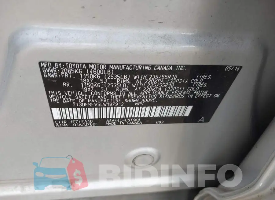 2T3DFREV5EW187912 Photo# 9