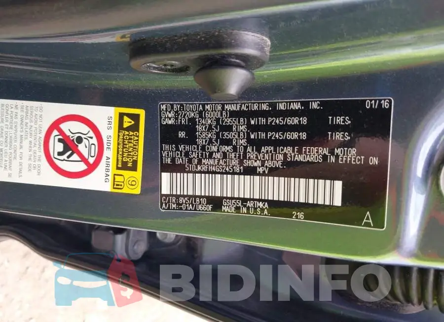 5TDJKRFH4GS245181 Photo# 9