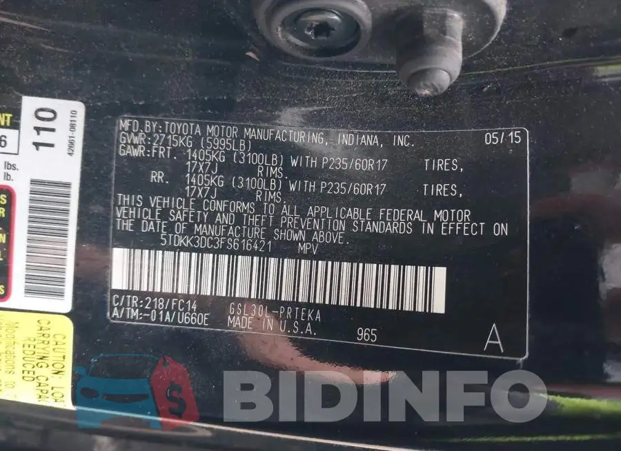 5TDKK3DC3FS616421 Photo# 9