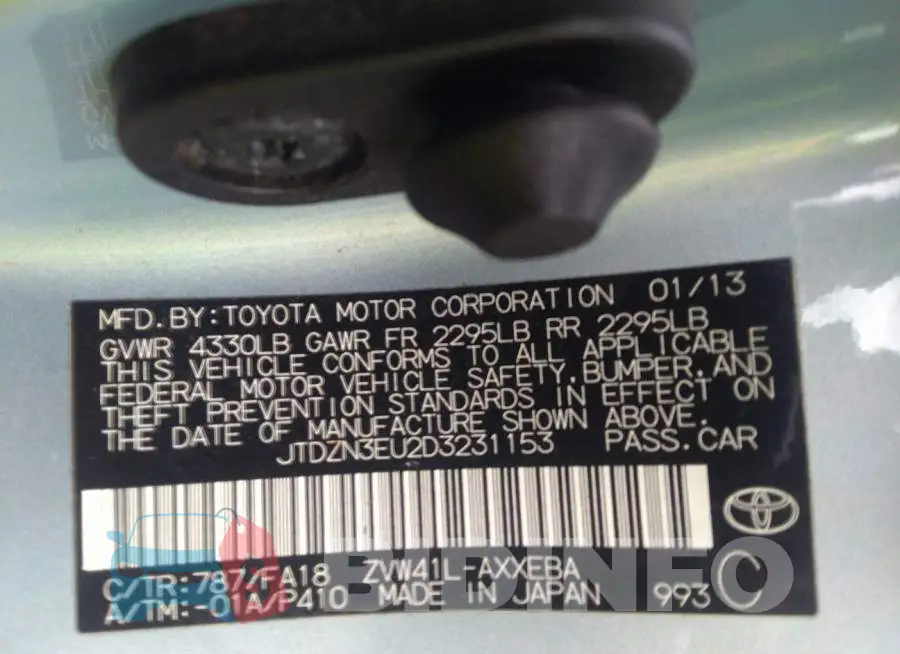 JTDZN3EU2D3231153 Photo# 9
