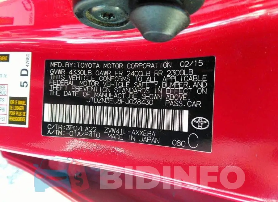 JTDZN3EU8FJ028430 Photo# 9