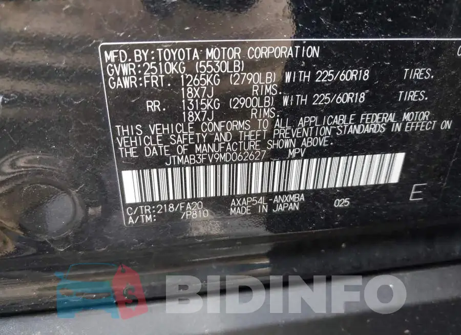 JTMAB3FV9MD062627 Photo# 9