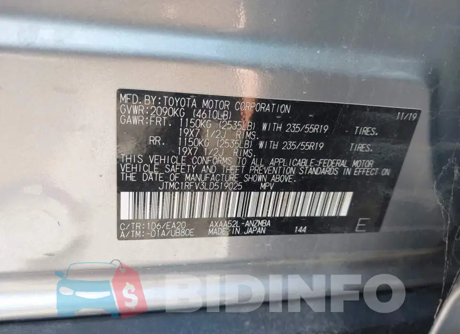 JTMC1RFV3LD519025 Photo# 9