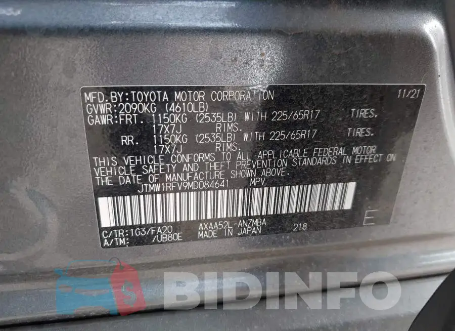 JTMW1RFV9MD084641 Photo# 9