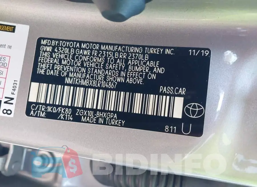 NMTKHMBX8LR104867 Photo# 9