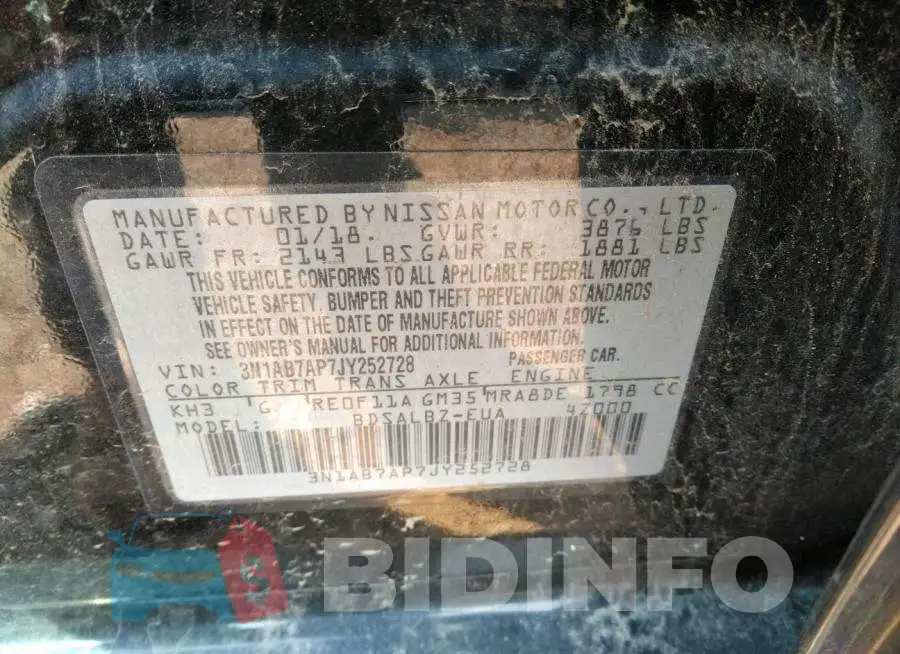 3N1AB7AP7JY252728 Photo# 9