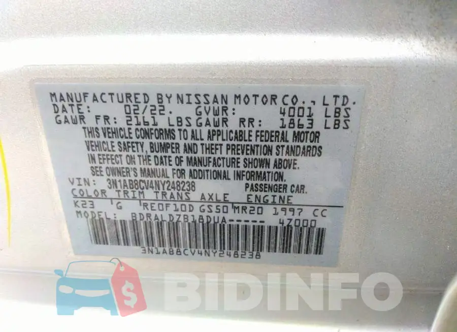 3N1AB8CV4NY248238 Photo# 9
