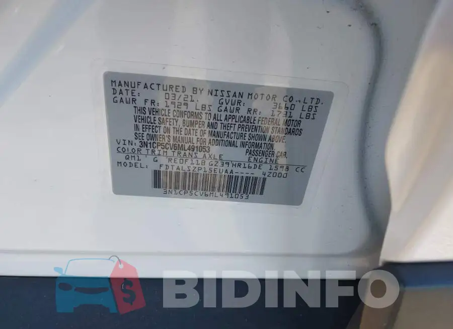 3N1CP5CV6ML491053 Photo# 9