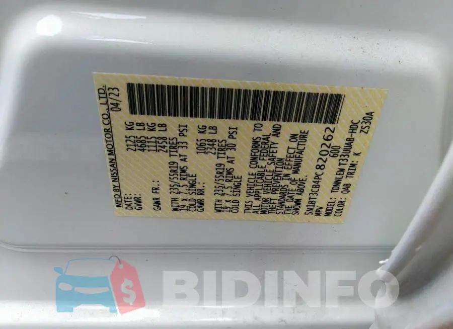 5N1BT3CB4PC820262 Photo# 9