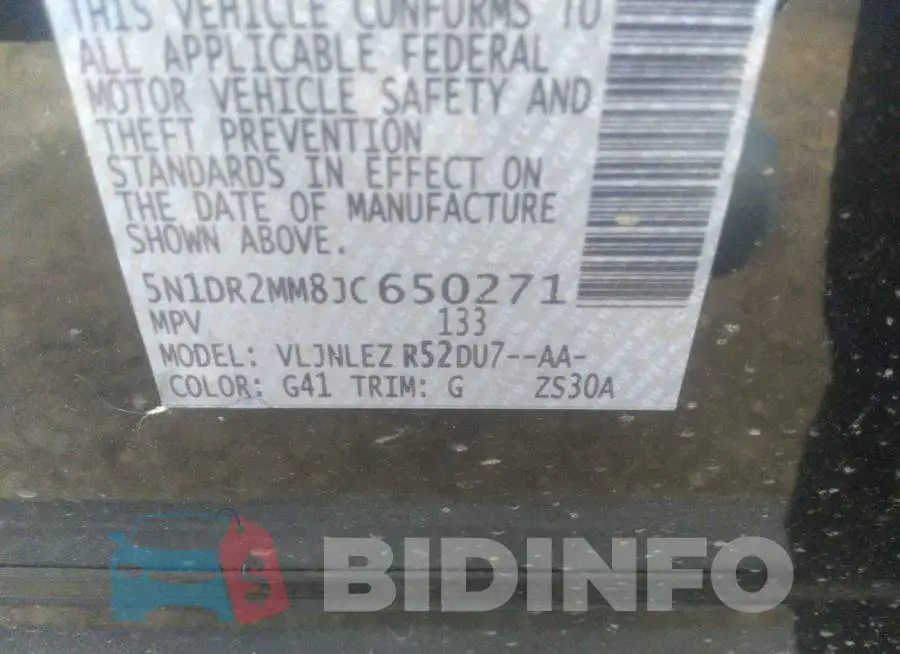 5N1DR2MM8JC650271 Photo# 9