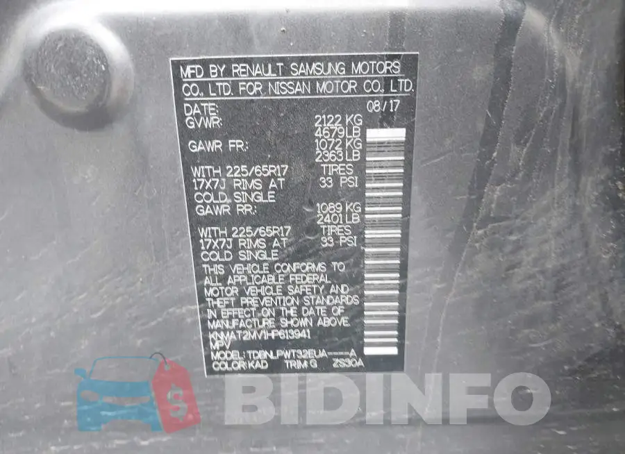 KNMAT2MV1HP613941 Photo# 9