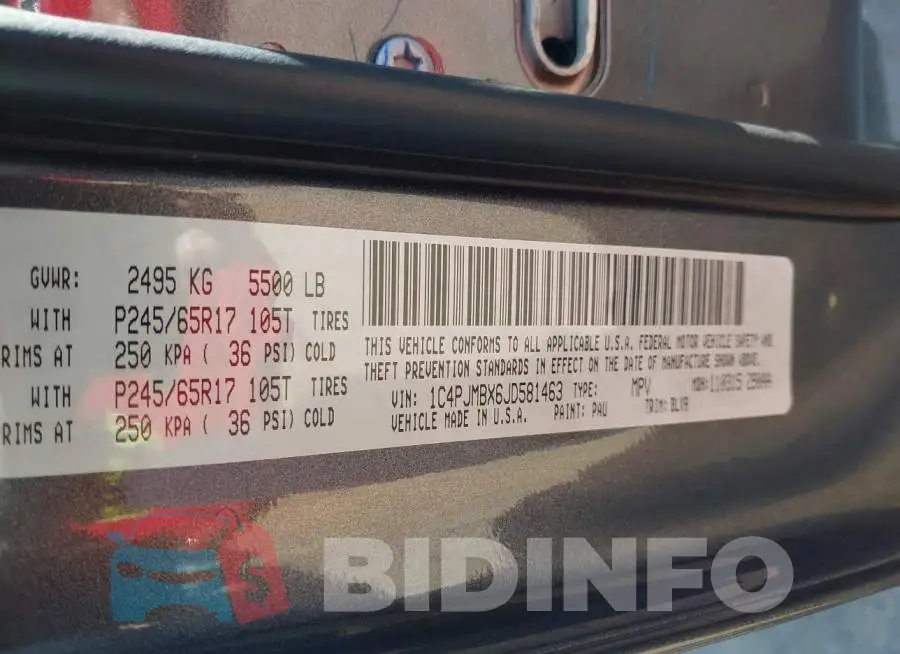 1C4PJMBX6JD581463 Photo# 9