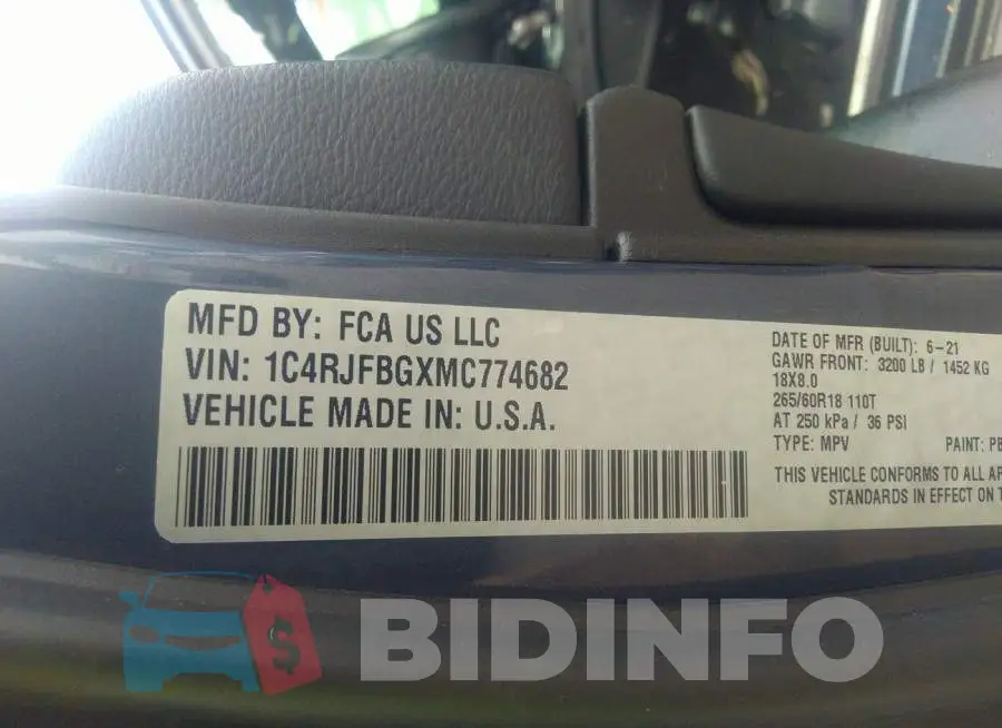 1C4RJFBGXMC774682 Photo# 9