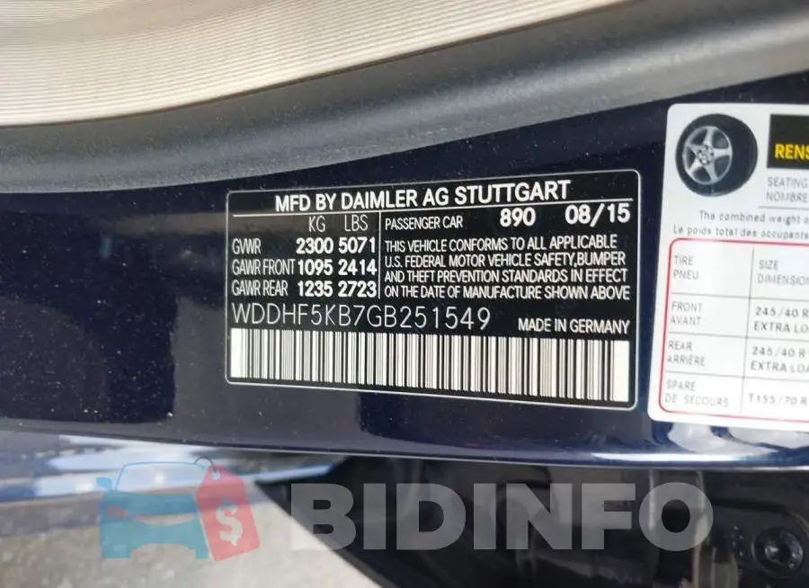 WDDHF5KB7GB251549 Photo# 9