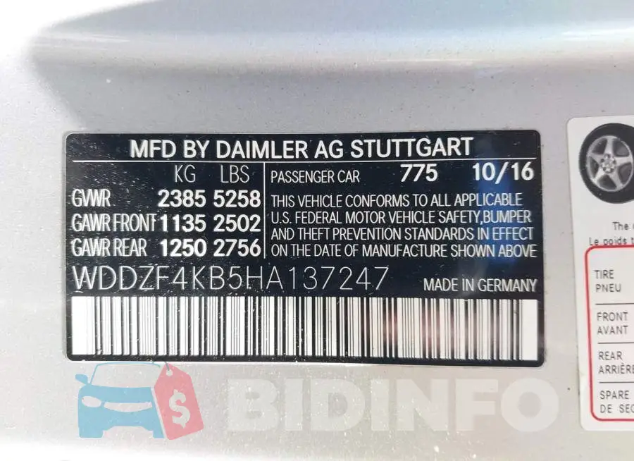 WDDZF4KB5HA137247 Photo# 9