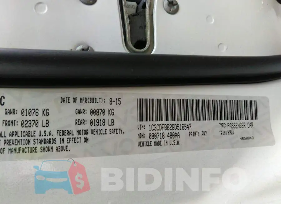 1C3CDFBB2GD516547 Photo# 9
