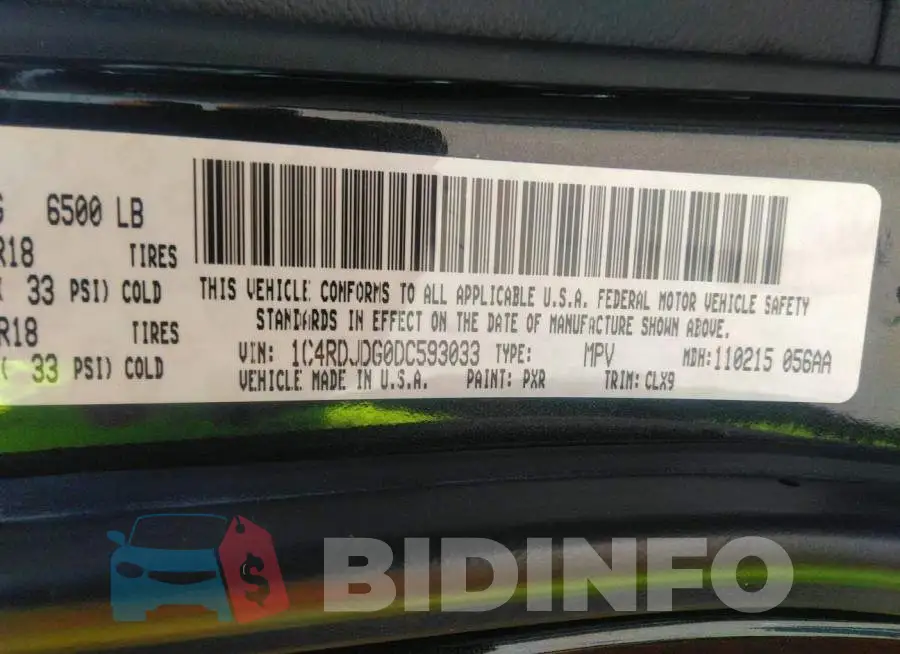 1C4RDJDG0DC593033 Photo# 9