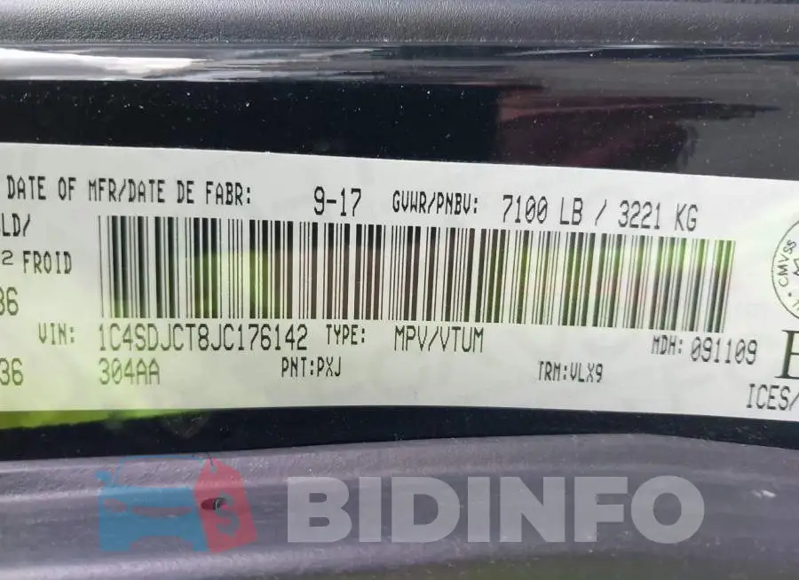1C4SDJCT8JC176142 Photo# 9