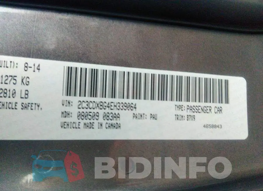 2C3CDXBG4EH339064 Photo# 9