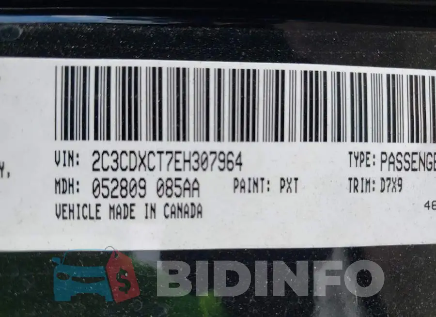 2C3CDXCT7EH307964 Photo# 9