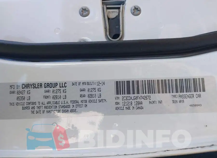 2C3CDXJG0FH742672 Photo# 9
