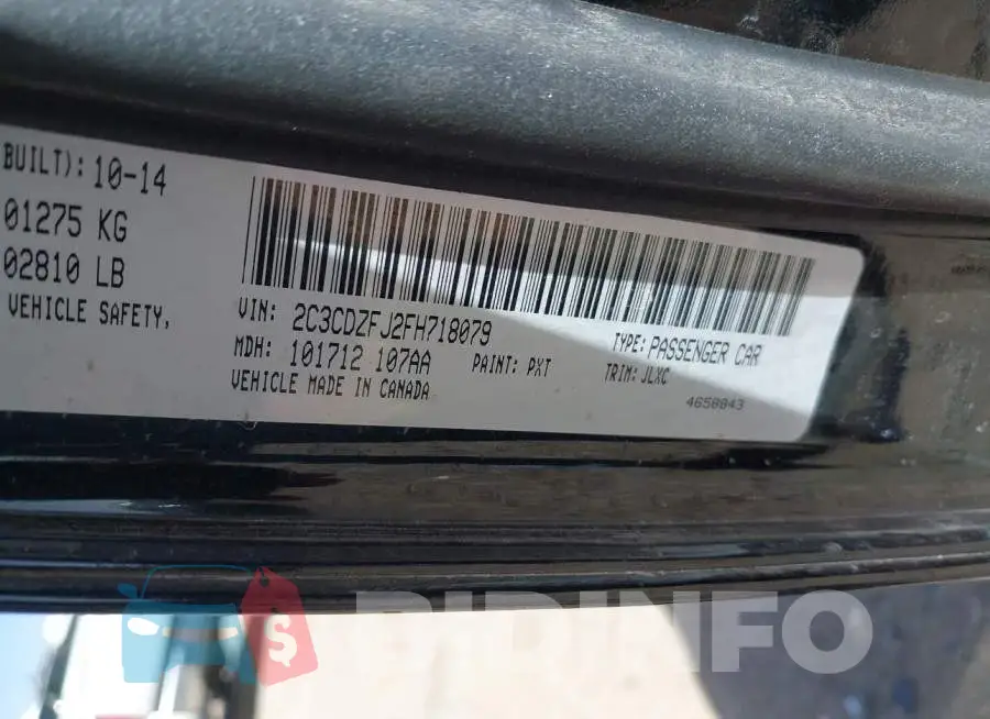 2C3CDZFJ2FH718079 Photo# 9