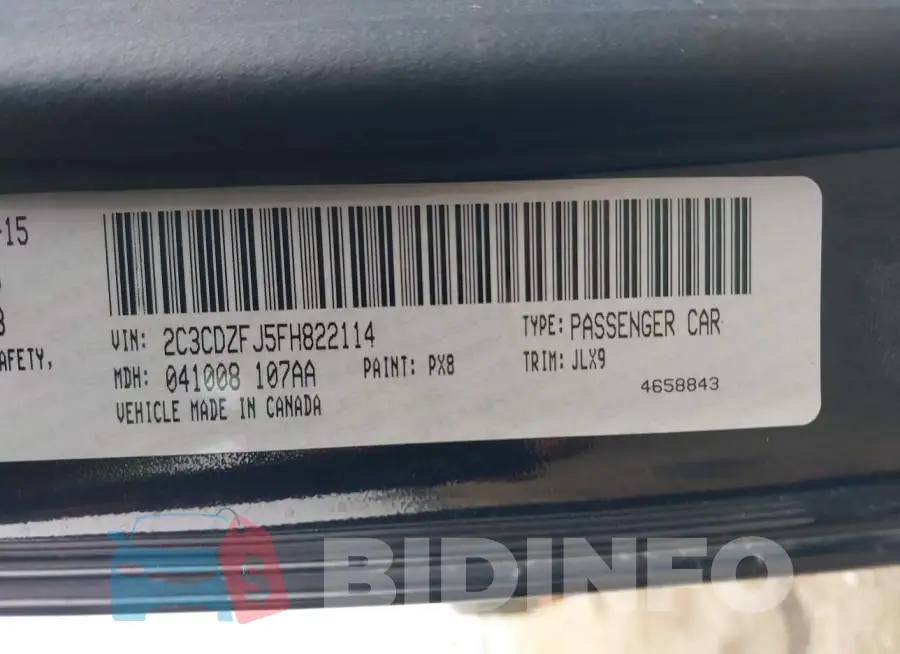 2C3CDZFJ5FH822114 Photo# 9