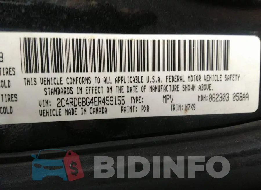 2C4RDGBG4ER459155 Photo# 9