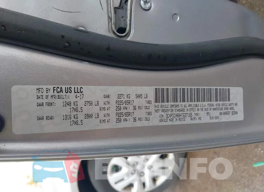 3C4PDCAB0HT637165 Photo# 9