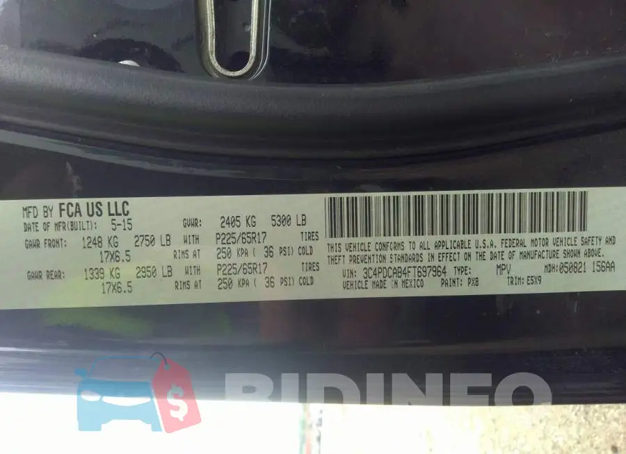 3C4PDCAB4FT697964 Photo# 9