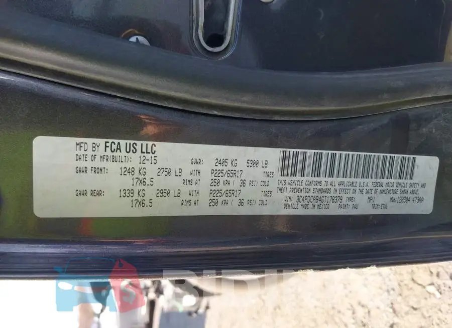 3C4PDCAB4GT178379 Photo# 9