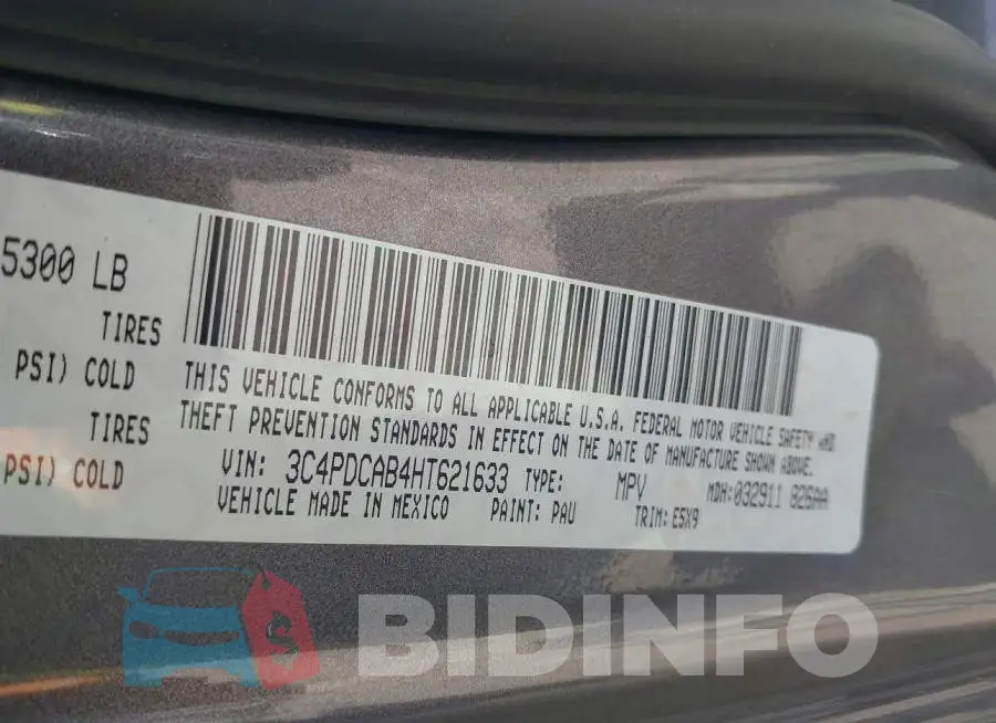 3C4PDCAB4HT621633 Photo# 9
