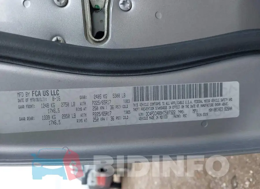 3C4PDCAB9HT507322 Photo# 9