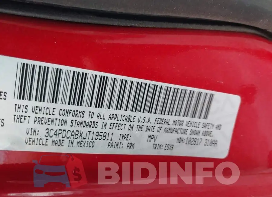 3C4PDCABXJT195811 Photo# 9