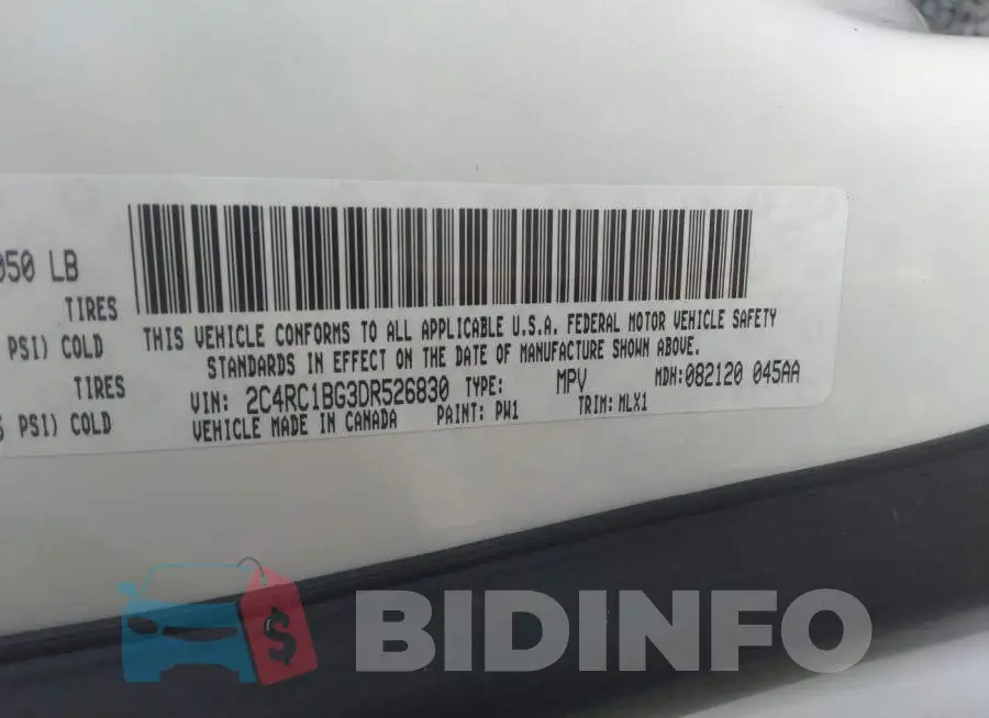 2C4RC1BG3DR526830 Photo# 9