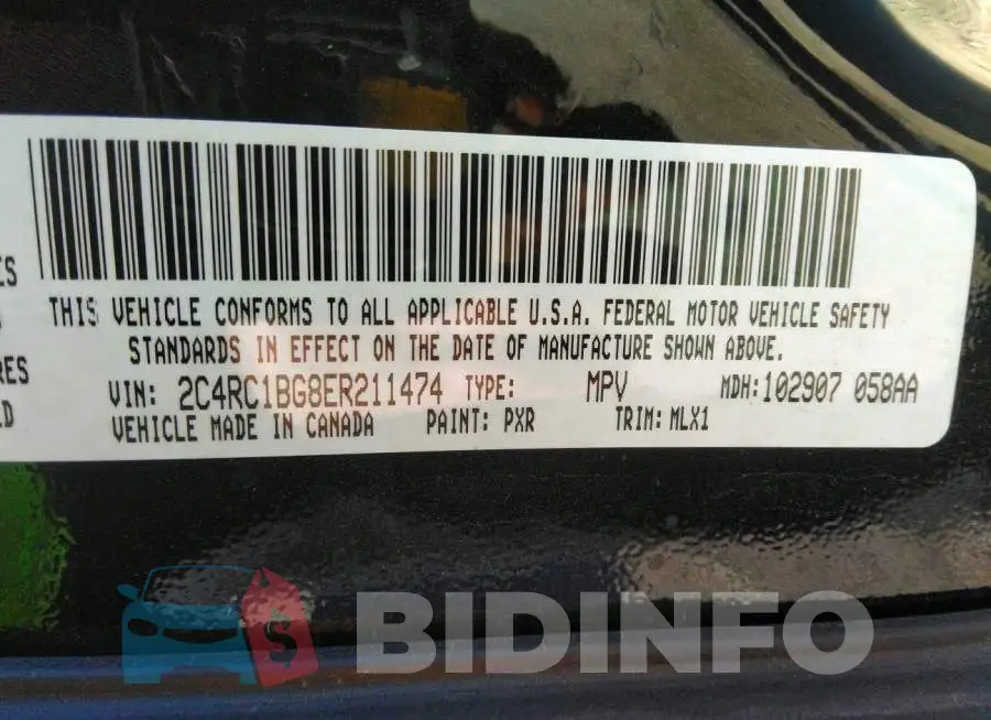 2C4RC1BG8ER211474 Photo# 9