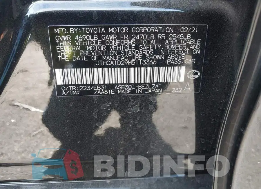 JTHCA1D29M5113366 Photo# 9