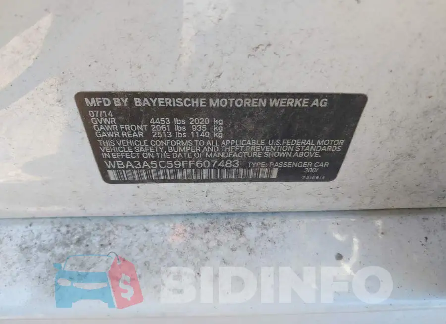 WBA3A5C59FF607483 Photo# 9