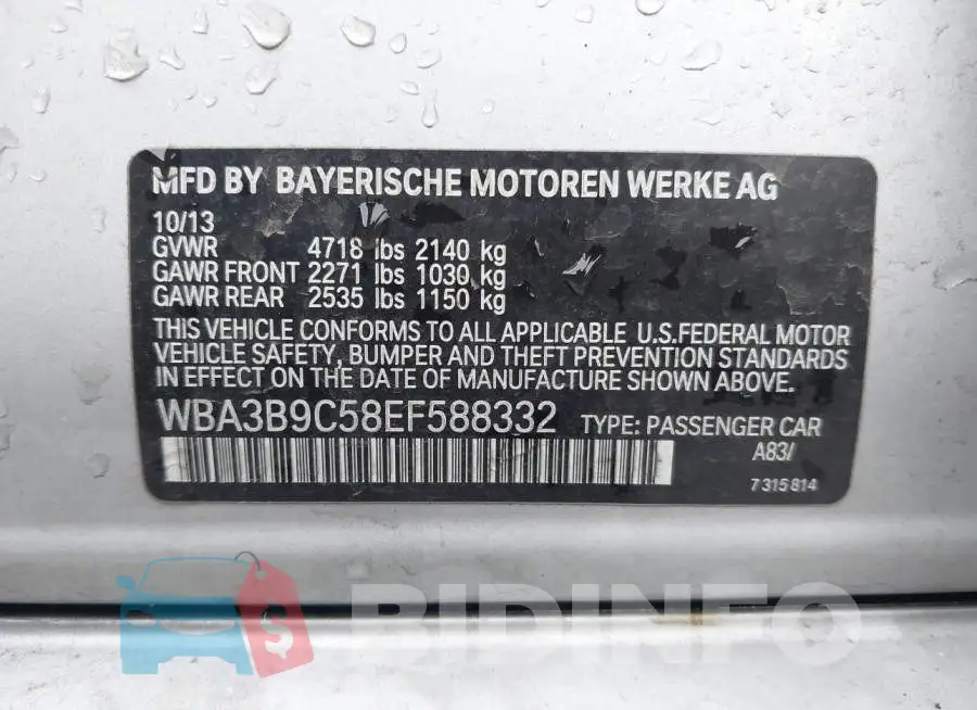 WBA3B9C58EF588332 Photo# 9