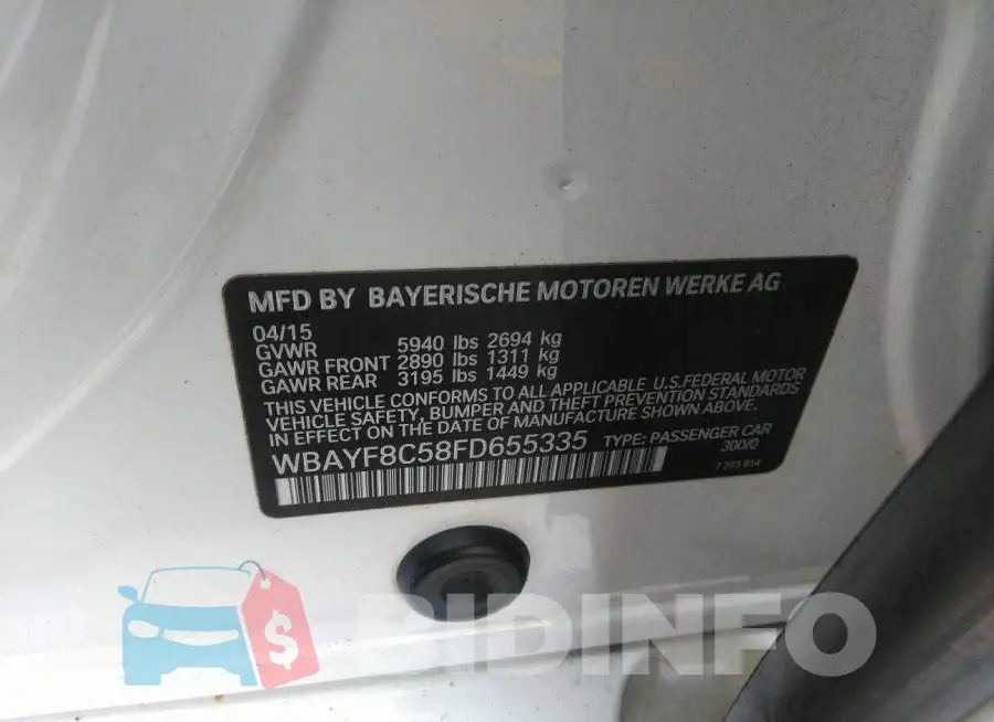 WBAYF8C58FD655335 Photo# 9