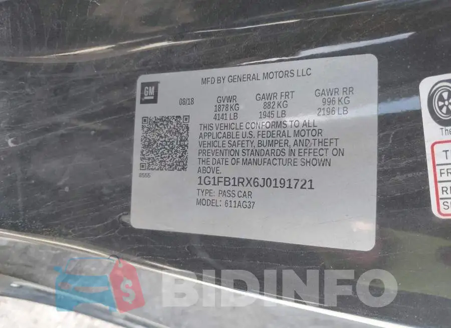 1G1FB1RX6J0191721 Photo# 9