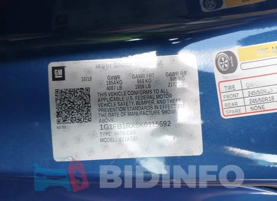1G1FB1RX6K0115692 Photo# 9