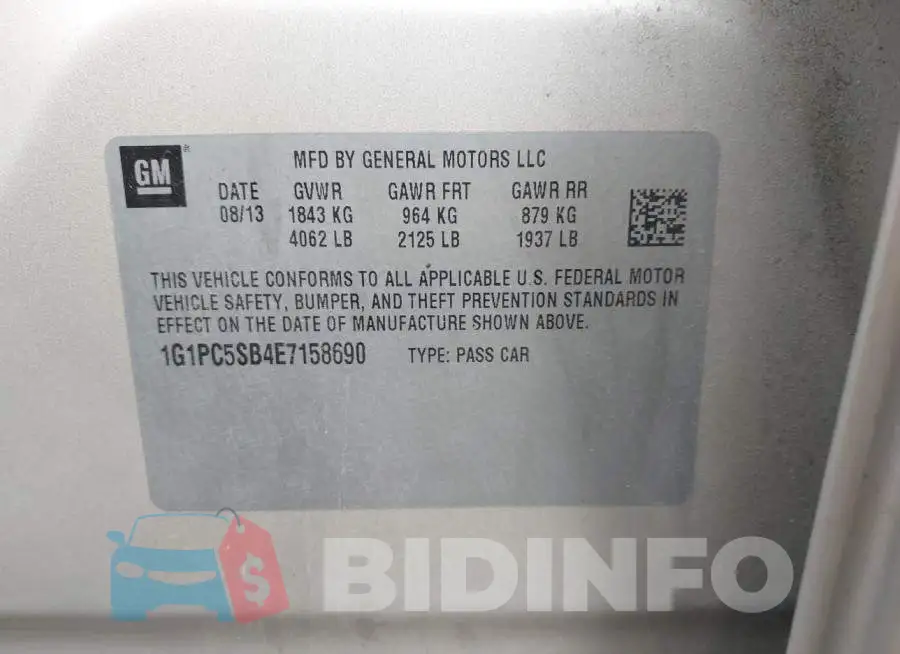 1G1PC5SB4E7158690 Photo# 9