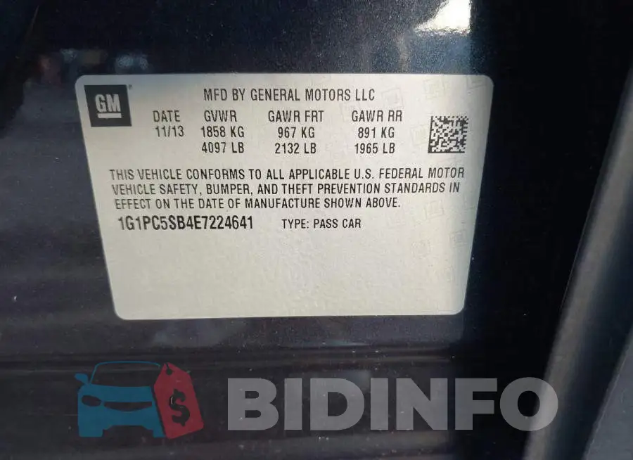 1G1PC5SB4E7224641 Photo# 9