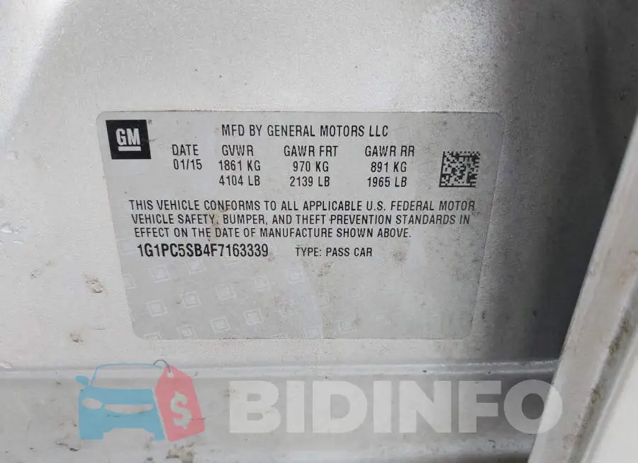 1G1PC5SB4F7163339 Photo# 9