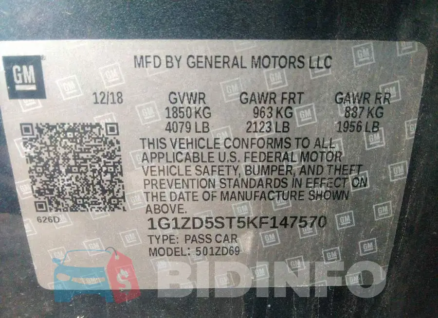 1G1ZD5ST5KF147570 Photo# 9