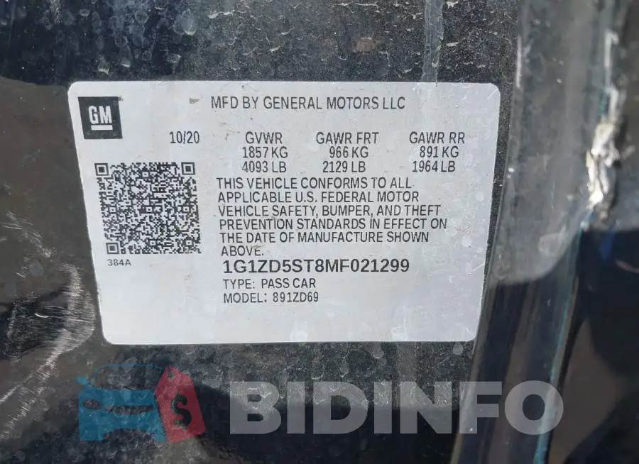 1G1ZD5ST8MF021299 Photo# 9