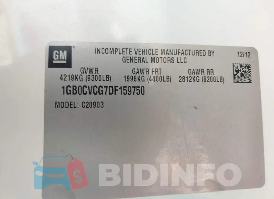 1GB0CVCG7DF159750 Photo# 9