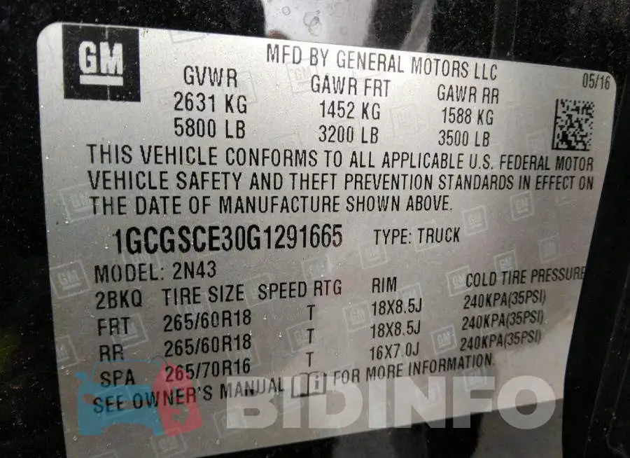 1GCGSCE30G1291665 Photo# 9