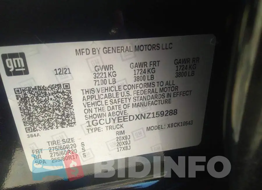 1GCUYEEDXNZ159288 Photo# 9
